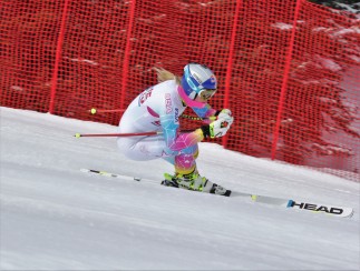 [Photo/Sebastian Foltz/Summit Daily News] U.S. Ski Team's Lindsey Vonn leans in to a turn during a practice run at the team's Speed Center at Copper Mountain during her first downhill training session since tearing both her ACL and MCL in February of 2013. http://bit.ly/2B5skZr